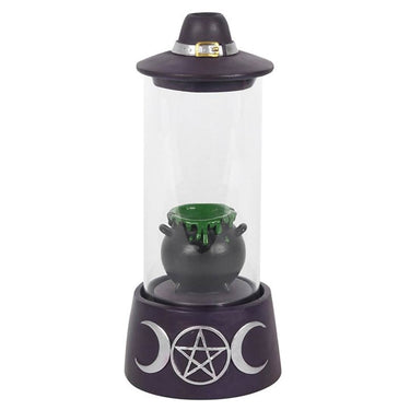 Enclosed Hat And Cauldron LED Backflow Burner